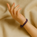 Bracelet perle d'améthyste violette
