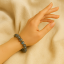Bracelet perles de labradorite grise naturelle