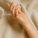 Bague en améthyste violette triangulaire