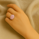 Bague ajustable en Quartz Rose