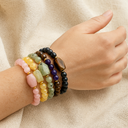 Bracelet en améthyste naturelle avec pierre ovale