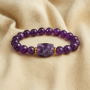 Bracelet en améthyste naturelle avec pierre ovale
