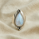 Bague en pierre de lune vintage pour femmes