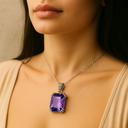 Collier améthyste et argent 925