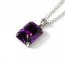 Collier améthyste en pierre violette pour femme pendentif en argent Sterling 925