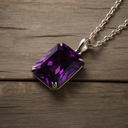 Collier améthyste en pierre violette pour femme pendentif en argent Sterling 925