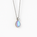 Collier pendentif goutte d'eau pierre de lune en argent Sterling 925