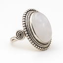 Bagues ovales en opale pour femmes style Vintage