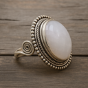 Bagues ovales en opale pour femmes style Vintage