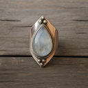 Bague en pierre de lune vintage pour femmes