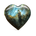 Labradorite taillée en forme de coeur