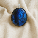 Pendentifs en labradorite naturelle bleue