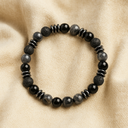 Bracelet en pierre volcanique labradorite