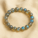 Bracelet perles de labradorite grise naturelle