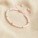 Bracelet de perles quartz rose pour équilibre et calme