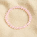 Bracelet en perles de quartz rose