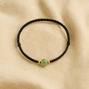 Bracelet ajustable pierre de jade porte bonheur