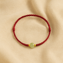 Bracelet ajustable pierre de jade porte bonheur