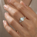 Bague opale naturelle pour femme