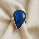 Bague élégante en labradorite véritable