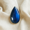 Bague élégante en labradorite véritable