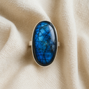 Bague élégante en labradorite véritable