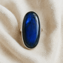 Bague élégante en labradorite véritable