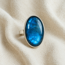 Bague élégante en labradorite véritable