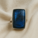 Bague élégante en labradorite véritable