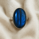Bague élégante en labradorite véritable