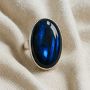 Bague élégante en labradorite véritable