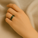 Bague en jade tibétaine naturelle