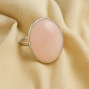 Bague ajustable en Quartz Rose
