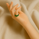 Bague verte en jade