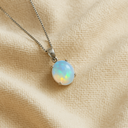 Pendentif en argent 925 avec opale naturelle