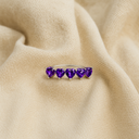 Bague améthyste cœur violets argent 925