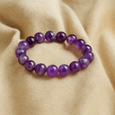 Bracelet perle d'améthyste violette